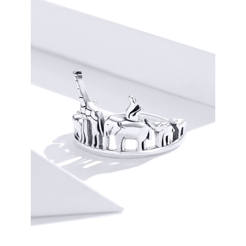 Giraffe Elephant Ring Silver Ring Giraffe Elephant Ring Silver Ring