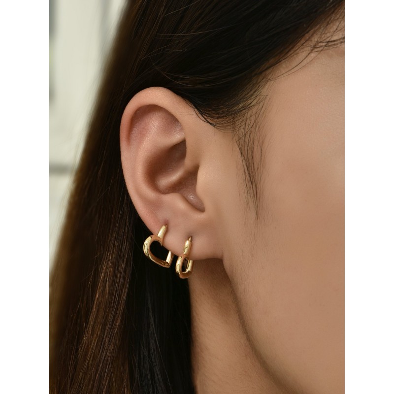 Heart-shaped Earrings Temperament And Circle Earrings Earrings
