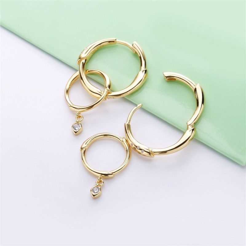 Flower branch earrings hook earrings