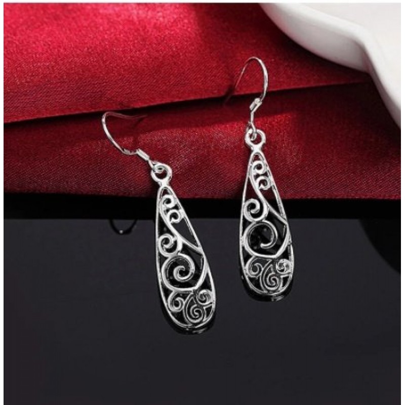 White Stud Earrings, Carved Earrings, Earrings