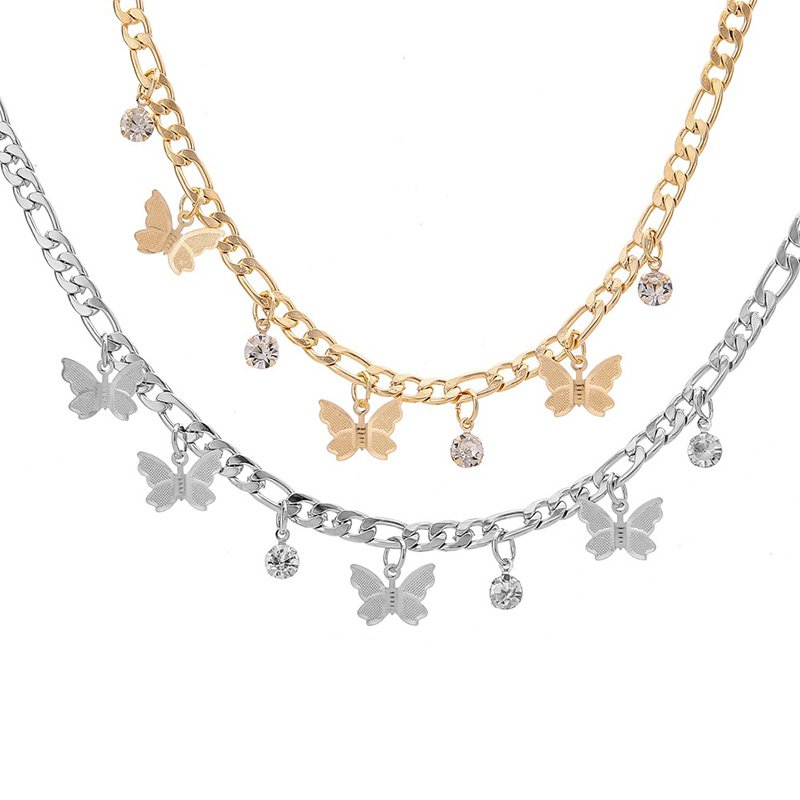 Butterfly Necklace Metal Clavicle Necklace Butterfly Necklace Metal Clavicle Necklace