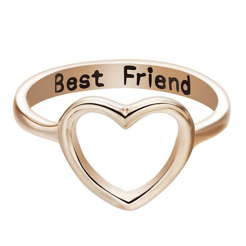 Heart Shaped Ring English Alphabet Ring ...