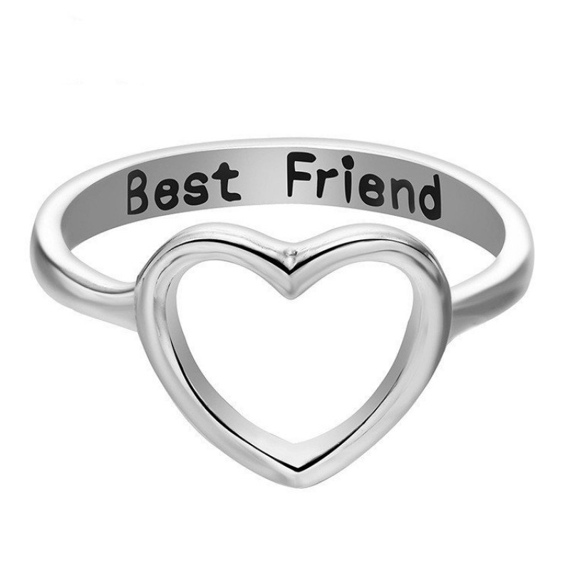 Heart Shaped Ring English Alphabet Ring Jewelry Ring Female Heart Shaped Ring English Alphabet Ring Jewelry Ring Female