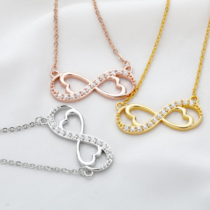 Women's Necklace 8-character Love Necklace Unlimited Love Heart Necklace Women's Necklace 8-character Love Necklace Unlimited Love Heart Necklace