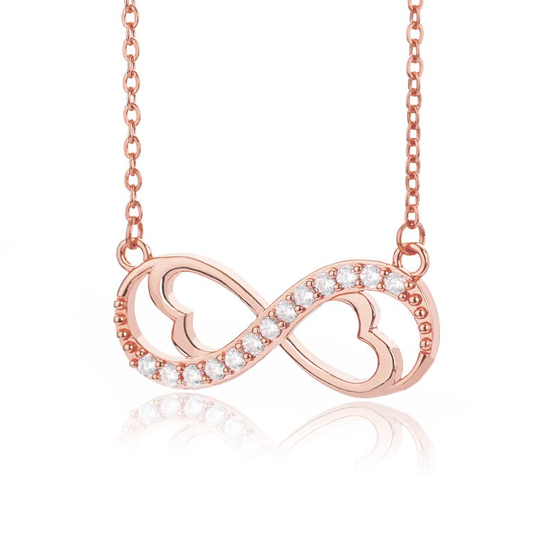 Women's Necklace 8-character Love Necklace Unlimited Love Heart Necklace Women's Necklace 8-character Love Necklace Unlimited Love Heart Necklace