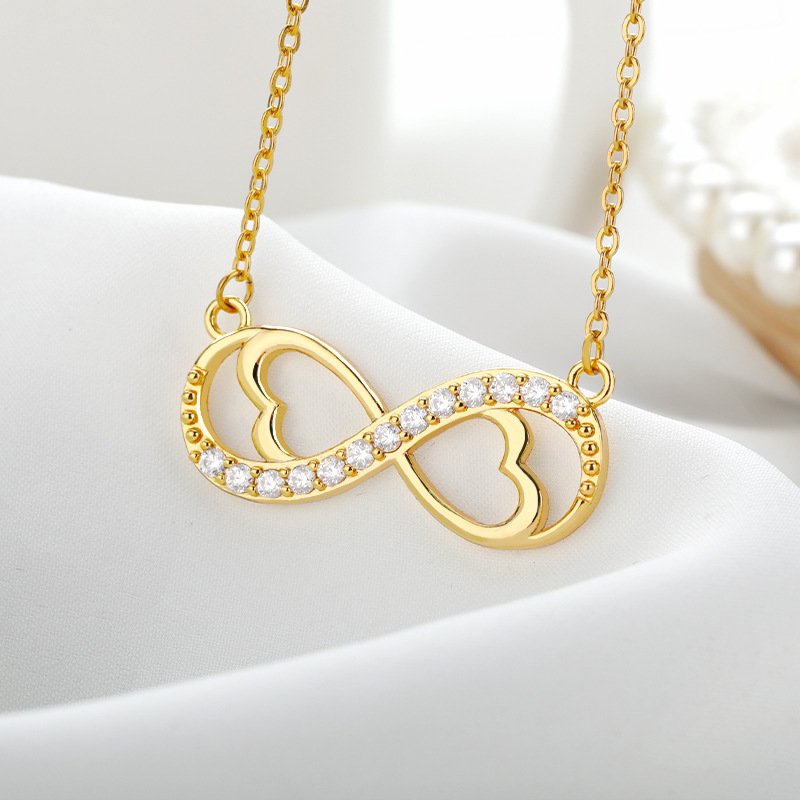 Women's Necklace 8-character Love Necklace Unlimited Love Heart Necklace Women's Necklace 8-character Love Necklace Unlimited Love Heart Necklace