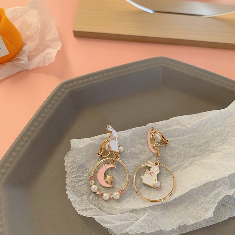Silver Needle Earrings, Pearl Earrings, Sweet Earrings For Girls Silver Needle Earrings, Pearl Earrings, Sweet Earrings For Girls