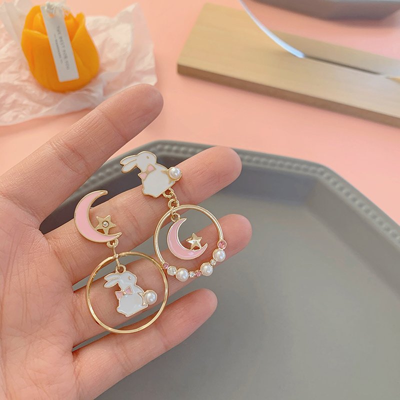 Silver Needle Earrings, Pearl Earrings, Sweet Earrings For Girls Silver Needle Earrings, Pearl Earrings, Sweet Earrings For Girls