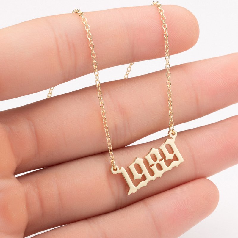 Special Date Year Number Necklace Special Date Year Number Necklace