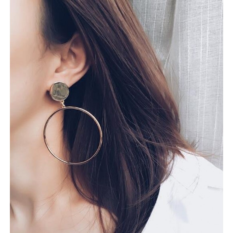 Simple Style Temperament Earrings Japanese And Korean Large Circle Earrings Earrings Earrings Earrings Women