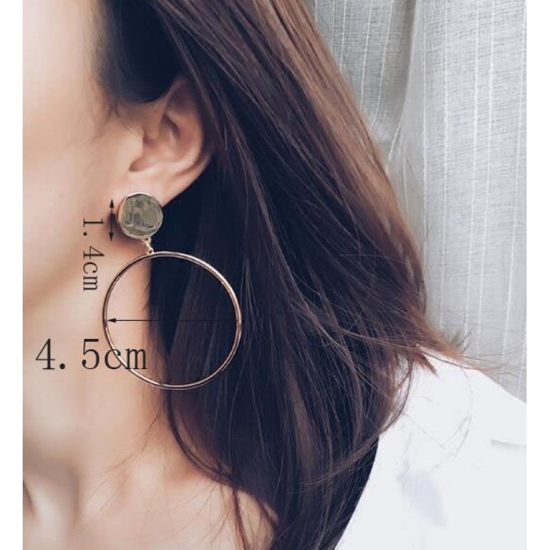 Simple Style Temperament Earrings Japanese And Korean Large Circle Earrings Earrings Earrings Earrings Women