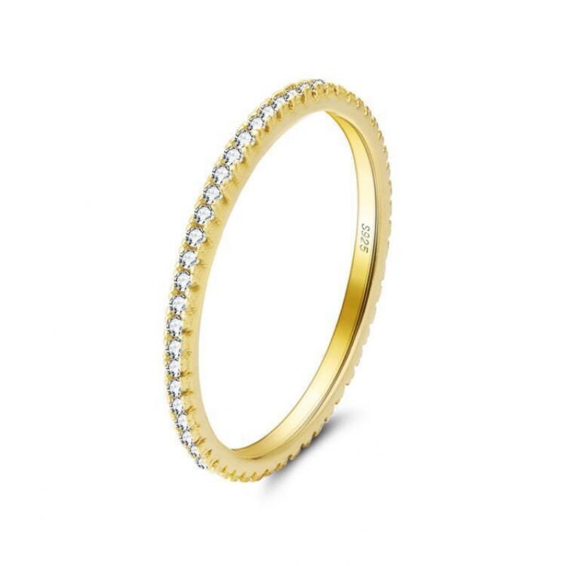 S925 Sterling Silver Platinum Zircon Diamond Ring S925 Sterling Silver Platinum Zircon Diamond Ring