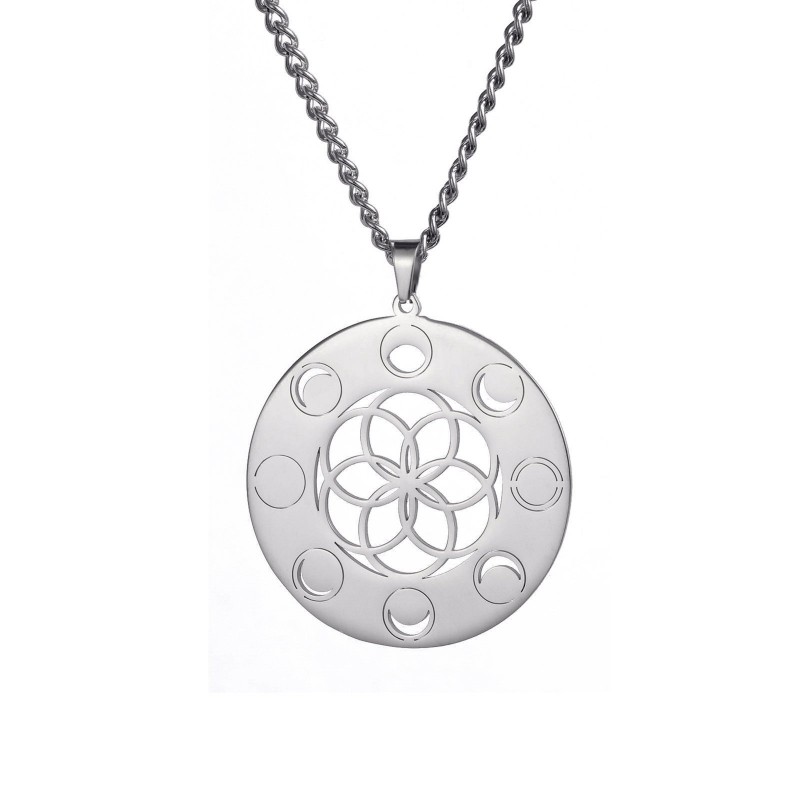 Women's Necklace Moon Phase Pendant Necklace