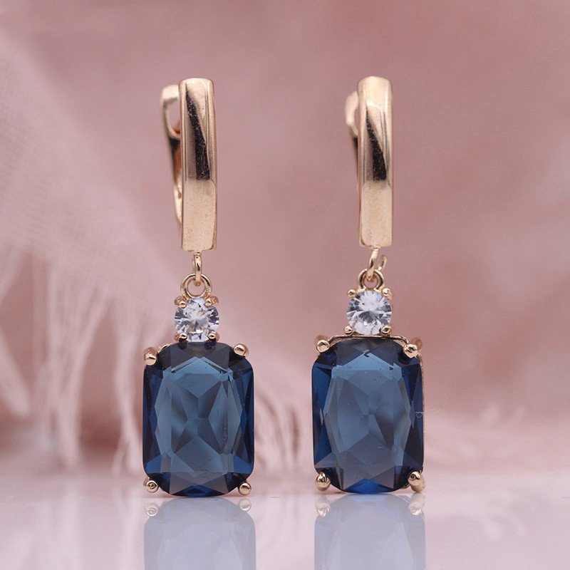 Square Long Earrings Women Natural Zirconium Earrings Earrings Square Long Earrings Women Natural Zirconium Earrings Earrings