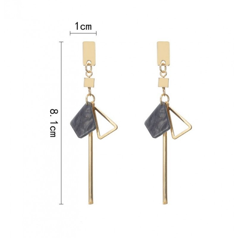 Simple personality geometric earrings long earrings earrings
