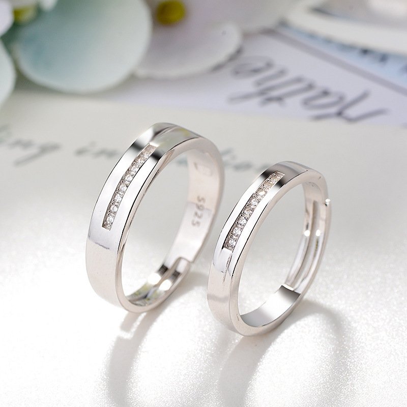 Lovers Ring  Mouth Silver Jewelry Pair R...