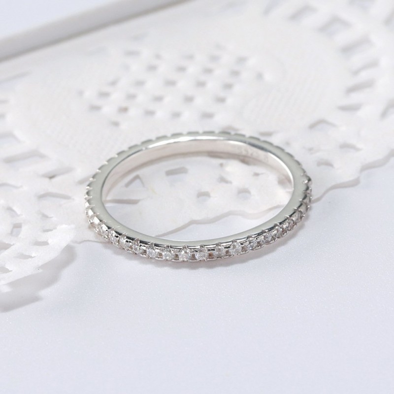 S925 Sterling Silver Platinum Zircon Diamond Ring S925 Sterling Silver Platinum Zircon Diamond Ring