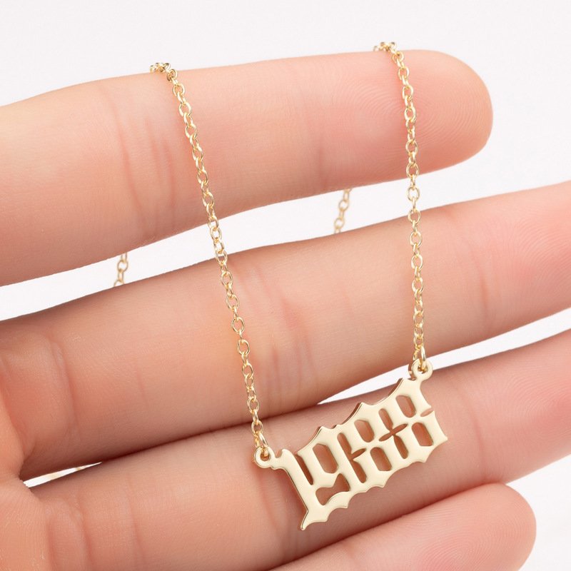 Special Date Year Number Necklace Special Date Year Number Necklace