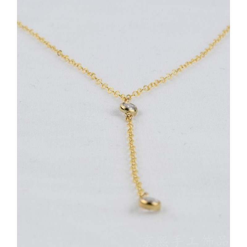 Exquisite diamond necklace metal pendant necklace