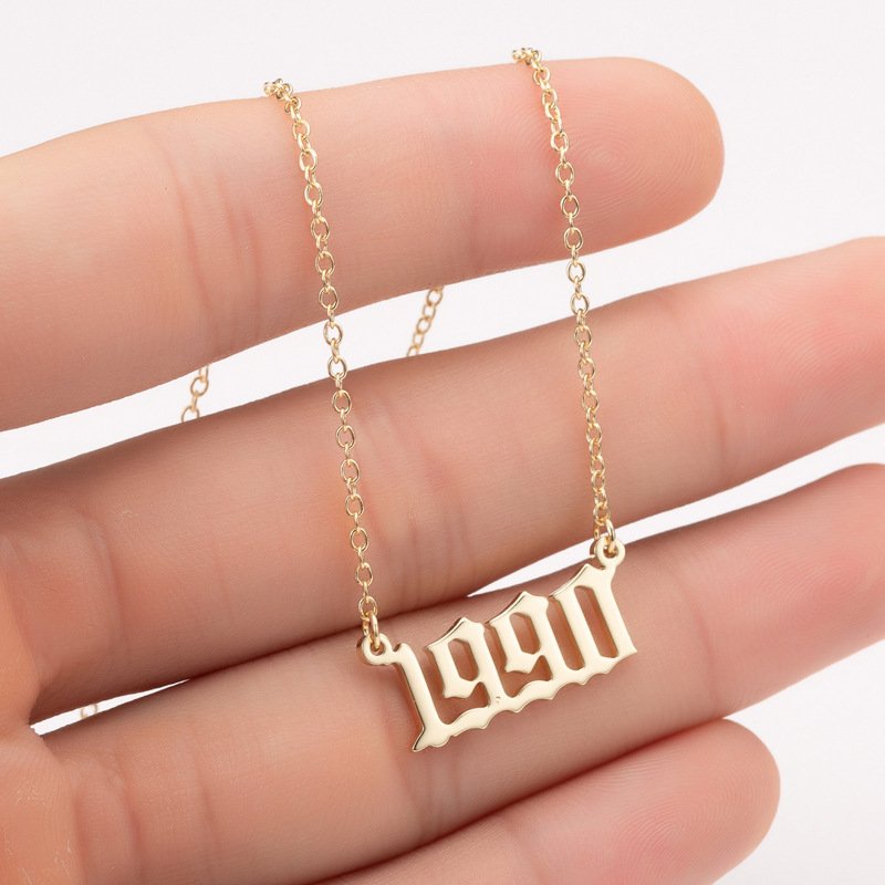 Special Date Year Number Necklace Special Date Year Number Necklace