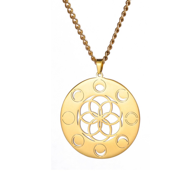 Women's Necklace Moon Phase Pendant Necklace