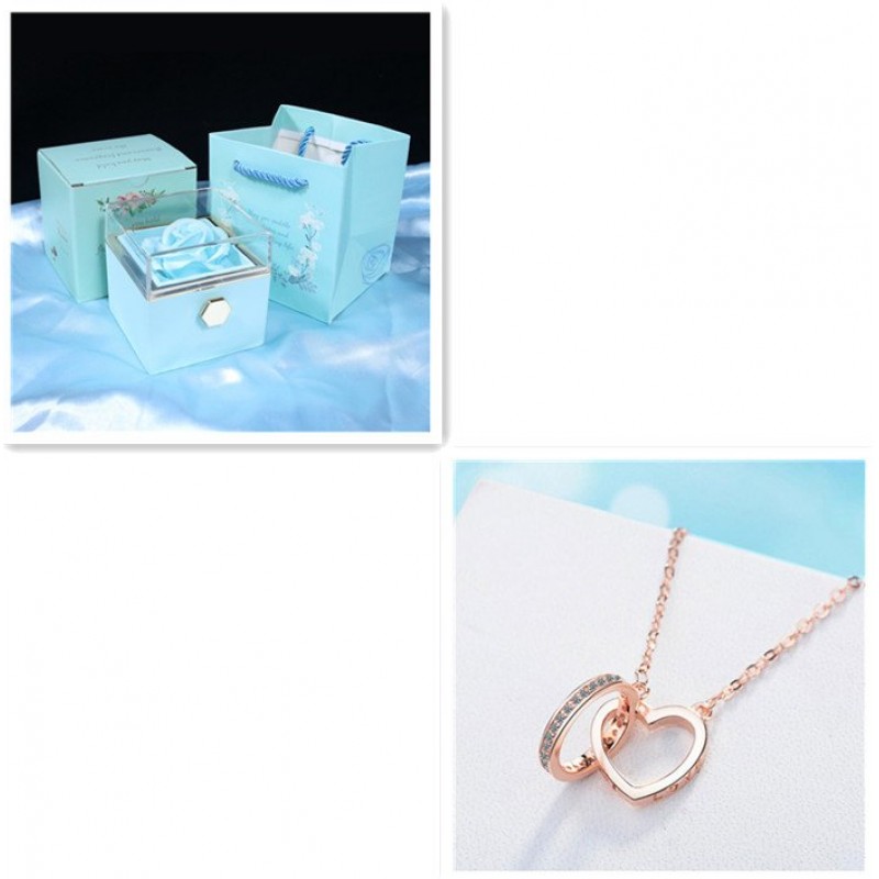 Necklace Two Ring Fashion Diamond Necklace Necklace Two Ring Fashion Diamond Necklace