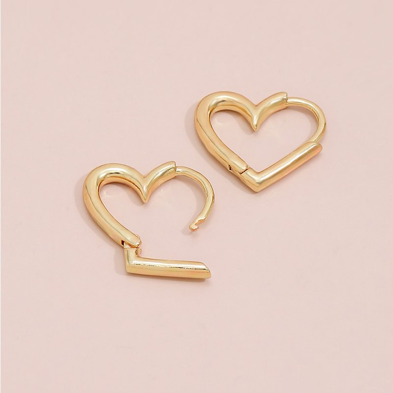 Heart-shaped Earrings Temperament And Ci...